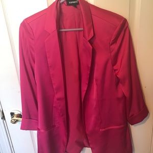 Express hot pink boyfriend blazer size large M